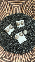 NATIVE AMERICAN MADE ROUND PLAIN CONCHO EARRINGS