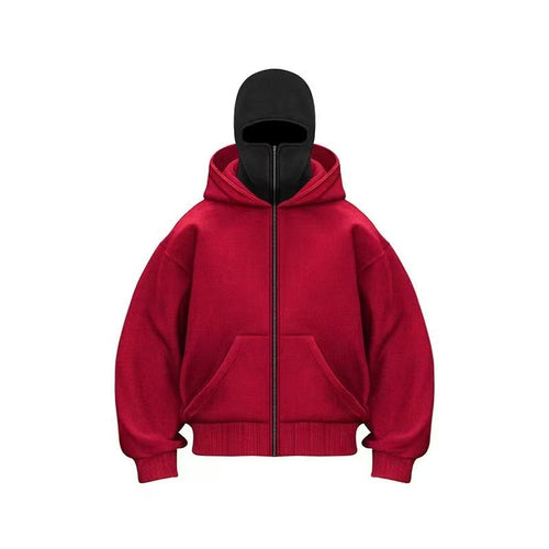 Men's Hooded Zip-Up Baseball Jacket